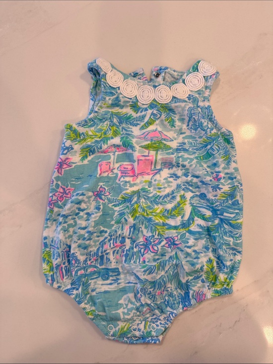 Lilly Pulitzer Other - Lilly Pulitzer Blue Pink Green Tropical Print One-Piece